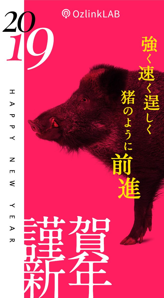 謹賀新年 強く早く逞しく猪のように前進